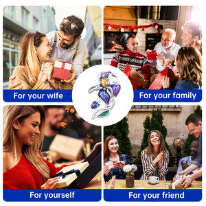 อุปกรณ์เสริมสร้อยข้อมือ DIY ระดับไฮเอนด์ ดีไซน์เฉพาะตัว ประดับด้วยลูกปัดรูปดอกไอริส จี้สำหรับสาวๆ - Product Image 4