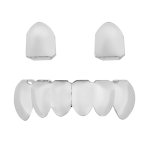 BES Europa y América Hip Hop Grills dientes oro plata Color Grillz Halloween <span class=keywords><strong>disfraz</strong></span> dentaduras para hombres <span class=keywords><strong>rapero</strong></span> cuerpo joyería - Product Image 4