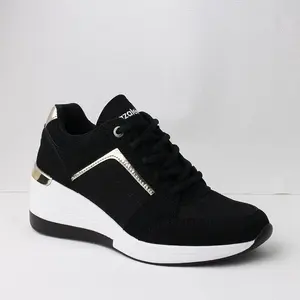 Mode Hakken Casual Hoogte Toenemende Schoenen Dikke Zool Reizen Sneakers Vrouwen Wedge Scarpe Donna Sleehakken Schoenen Vrijetijdsschoenen Vrouw