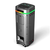 Enceinte portable double 12 pouces en plastique CSN-9206 avec LED RGB sans fil 5.2, alimentée par batterie, pour fêtes en extérieur, son stéréo et basses puissantes