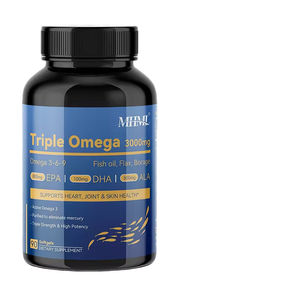 Капсулы с рыбьим жиром Triple Omega 3-6-9 (80/10 EPA/<span class=keywords><strong>DHA</strong></span>, 3000 мг) для взрослых, натуральные, под собственной торговой маркой производителя (OEM) - Product Image 2