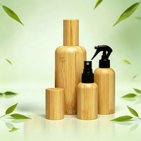 Botol Kosmetik Semprot Bambu 15ml 30ml 50ml 100ml Botol Bambu dengan Semprotan Kabut Halus untuk Kemasan Kosmetik