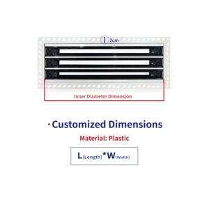 Diffusore Lineare a Fessura Invisibile in Plastica per HVAC, Regolabile a Soffitto, con Pale Orientabili, per Hotel, Ville, Appartamenti, Interni - Misure Personalizzabili - Product Image 5