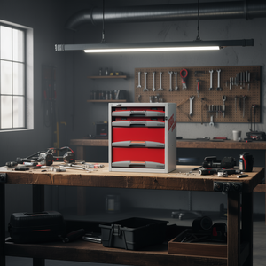 Gabinete de herramientas 5000 F1 rojo con 4 cajones para organización de taller - Product Image 3