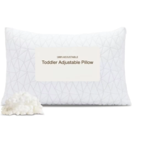 Oreiller de lit miniature pour tout-petits, réglable, doux, respirant, 19" x 13", lavable, mousse à mémoire de forme de qualité supérieure, microfibre