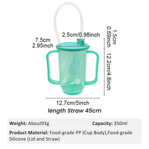 Gobelet anti-fuite pour adultes avec poignées, aide à la boisson pour personnes handicapées, prise en main facile, anti-tremblement, soins aux personnes âgées et handicapées - Product Image 4