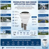 Estación Meteorológica con Sensor de Lluvia Piezoeléctrico Mini, Libre de Mantenimiento, con Wifi, GPRS, Rs485 y Protocolo 4G MQTT