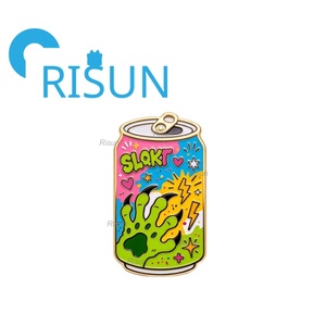 Broches en métal personnalisées avec logo pour bouteille de bière, mug, canette de jus ou de soda, badges émaillés pour revers de veste, vente en gros - Product Image 3