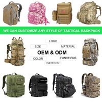 Sacs de randonnée de voyage imperméables 1680D 45L Sac à dos de sport Sac d'entraînement de gym avec compartiment à chaussures