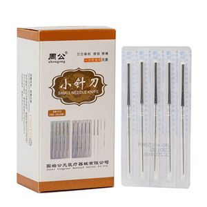 鍼灸針 小型針刀 使い捨てマイクロ鍼灸針 滅菌済み 無痛 100本入り - Product Image 1