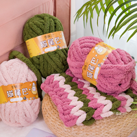 Thick 100% Polyester Dyed Yarn Chunky Chenille Yarn Super Bulky Soft Plush Yarn for Crocheting & Knitting