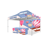 4x6m Robuster Aluminiumrahmen Wasserdichtes Outdoor-Logo Bedrucktes Vordach Farbenfrohes Kommerzielles Einfach Aufzubauendes Faltbares Zelt