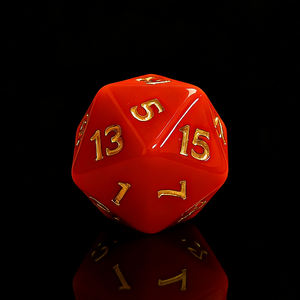 نرد D20 قابل للتخصيص مقاس 33 مم مصنوع من الراتنج بألوان متنوعة مناسب للعبة دنجنز آند دراجونز - Product Image 1