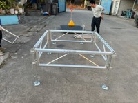 Système d'équipement de scène mobile pour événements avec structure en aluminium, plateforme d'éclairage et podium, scène en aluminium pour spectacles de rue