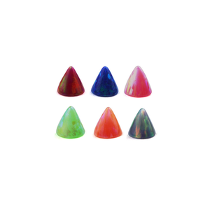 Vendita calda 98 colori pietra opale cono sintetico per Piercing gioielli per 3mm 4mm 5mm retro piatto laboratorio creato cono opale perline - Product Image 2