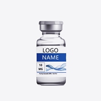 Boîte d'emballage holographique vide personnalisée avec étiquette pour flacons de 2 ml, 3 ml, 10 ml et plateau en plastique pour 2 flacons (1 paquet)