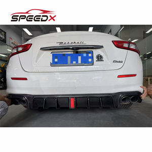 Para <span class=keywords><strong>Maserati</strong></span> Ghibli Upgrade Brabus Carbon Difusor Ghibli Carbon Fiber Brabus Difusor trasero con LED - Product Image 2
