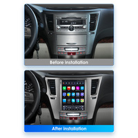 CARUPEZ Radio de Auto con Pantalla Táctil IPS de 9.7 Pulgadas, Android, DSP, GPS, para Subaru Outback, Impreza, Legacy 2009-2014 (LHD), Vertical, Estilo Tesla, con Cámara de Reversa