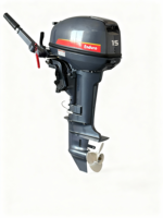 Moteur hors-bord neuf Laogen 9,9 CV à 2 temps, refroidi par eau, à essence, 2 cylindres, avec commande par gouvernail, modèle 9 CV, directement de l'usine