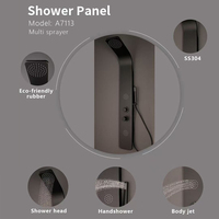 Panneau de douche thermostatique en Aluminium, Design Simple, promotion, haut de gamme, intérieur, noir, hydrothérapie, pour l'intérieur