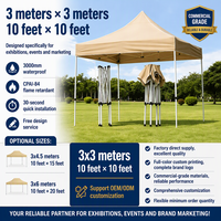 Parasol pliant extérieur robuste en tissu Oxford, imperméable, à quatre coins, pour publicité, expositions, grands événements, logo personnalisé