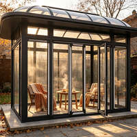 Toit rétractable pour véranda en aluminium et verre, auvent extérieur pour café, fourni par l'usine HUACAI
