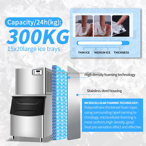 Máquina de Hacer Hielo Comercial en Oferta, Máquina de Hielo Automática de Gran Capacidad de 300 kg/Día - Product Image 3