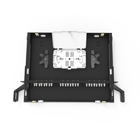 Kotak Terminal adaptor dupleks LC Panel Patch serat optik tipe laci 19 "2U 96 Core dengan rak 48 buah dipasang Ftth
