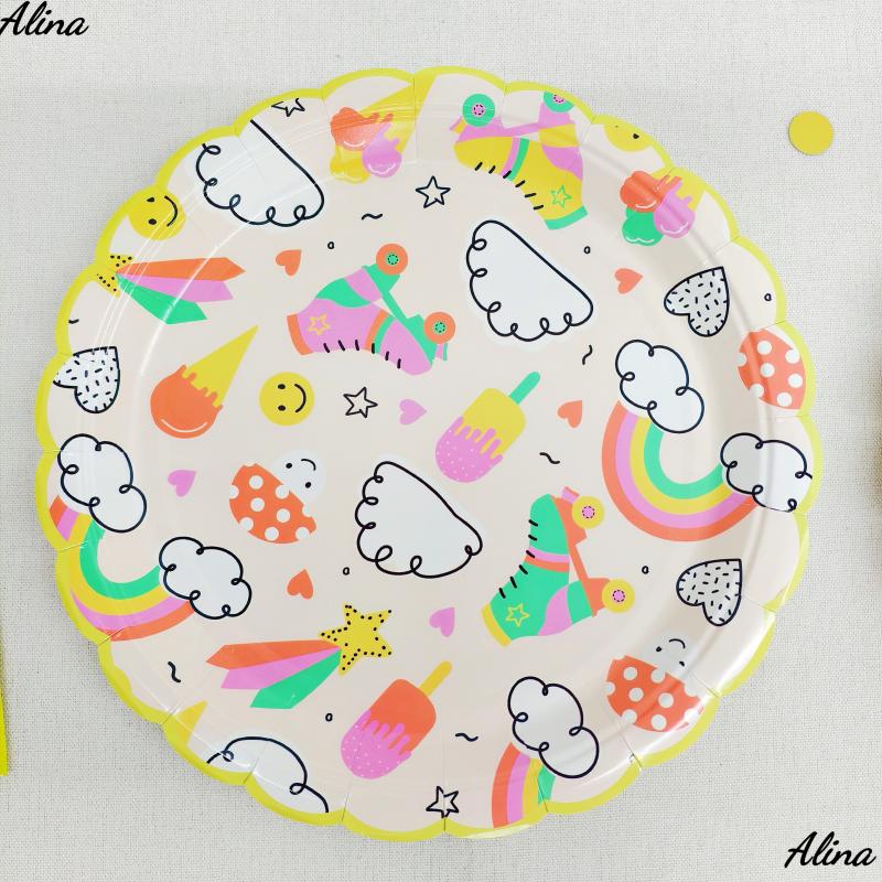 Assiette blanche 9 pouces * 8 pièces