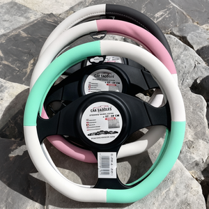 Funda para Volante de Coche Tipo D de 37-39 cm, Rosa, Blanco, Verde Menta - Product Image 3