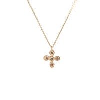 SongYi Femmes Croix Clair Diamant Halloween Mode Pendentif Clavicule Chaîne Vampire Style Collier