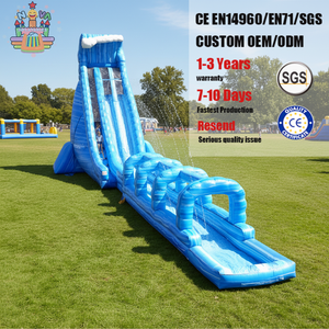 ノヴァ NVWS-055 デュアルレーン タイダルウェーブ ブルークラッシュ 業務用インフレータブル ウォータースライド 業務用PVC ウォータースライド レンタルパーティー - Product Image 2