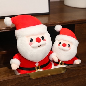 Peluche adorable du Père Noël en plusieurs tailles, en velours cristal doux, idéale pour la décoration de Noël et les cadeaux de fêtes - Product Image 4
