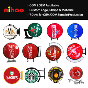 ป้ายไฟนีออนทรงกลมร้านอาหาร NIHAO กล่องไฟ LED ส่องสว่างสองด้าน กล่องไฟ LED สว่างพิเศษสองด้าน สำหรับสร้างบรรยากาศในบาร์ - Product Image 5