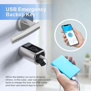 Bán nóng Keyless khách sạn khóa cửa khách sạn thông minh hệ thống khóa IP65 mật khẩu + ứng dụng + thẻ RFID + Chìa khóa dự phòng - Product Image 5