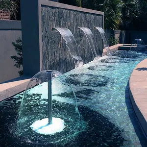 Garden pool stainless steel waterfall wall water curtain