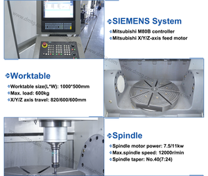 <span class=keywords><strong>GT</strong></span> DMTG VMC650 Centre d'usinage 5 axes Fraiseuse CNC 5 axes Fraiseuse CNC 5 axes - Product Image 2