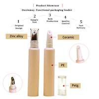 Emballage de tube de 19 mm de diamètre entièrement personnalisable, fabriqué en ODM/OEM, avec bouchon à vis en alliage de zinc/céramique pour crème pour les yeux