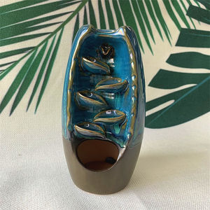 Quemador de incienso de cerámica, aromaterapia, cascada ardiente, quemadores de incienso de reflujo, decoración creativa Zen para el hogar, adorno de aromaterapia - Product Image 3