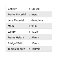 Montura de Gafas Ópticas de Metal sin Marco, Diseño Geométrico Rectangular, Cómodas, Elegantes, Unisex, para Adultos, para Todo Tipo de Rostro