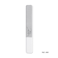 Lime à ongles en verre avec logo personnalisé gratuit polisseuse à brillance en cristal avec étui cadeau pour le soin des ongles des filles