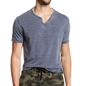 Neuankömmling Mode recyceltes Material Baumwolle Säure gewaschen Hemd benutzer definierte Logo Männer T-Shirt