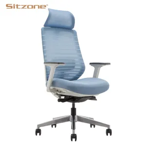 Sitzone विनिर्माण Ergonomic कुर्सी सफेद प्रसिद्धि 3D कोरियाई आयातित जाल कार्य कंप्यूटर कार्यालय की कुर्सी के साथ इटली DONATI चेसिस