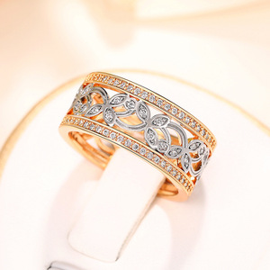 Anello Vintage Francese Traforato a Fiore e Fiocco di Neve per Donne, Stile Regale, Elegante Accessorio per Uso Quotidiano - Product Image 3