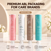 Tube d'emballage pour crème pour les mains en aluminium et plastique laminé, logo personnalisé, impression UV, bouchon à vis 12,7-35 mm