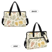 Sac pour ordinateur portable matelassé personnalisé avec imprimé tropical Ilima d'Hawaï, style Art déco floral, pour le shopping, les voyages et le transport quotidien