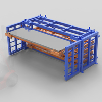 Étagère de stockage manuelle à manivelle en acier robuste pour la manutention des matériaux de machines de découpe laser CNC