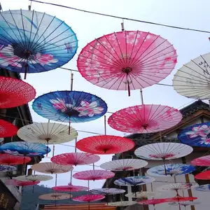 Kunst Klassieke Dans Parasol Voor Bruiloft Fotografie Kostuums Plafond Decoratie Handgemaakte Chinese Geoliede Zijden Paraplu