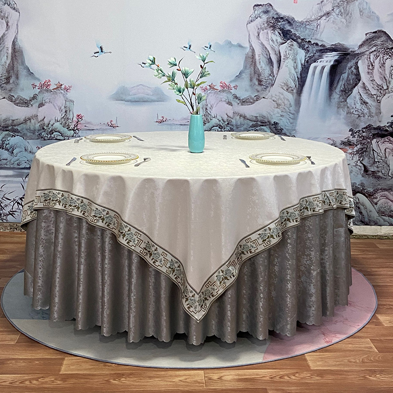 Riz blanc rose carré lace_silver gris rose rond
