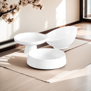 Plato alto para frutas, cuenco cónico para ensalada, cuenco redondo inclinado, plato para carne estilo occidental, plato para postres y tartas, para restaurante y banquetes - Product Image 1